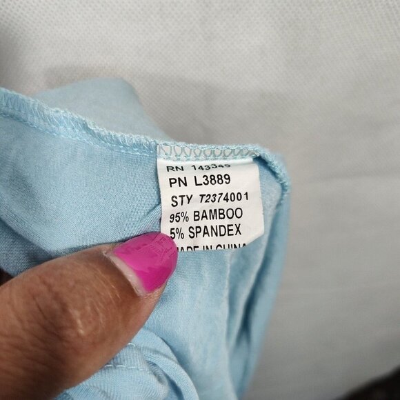 Piko 1988 Oversize Lagenlook Blue Knit Top Women Size M Short Sleeve Boatneck - Picture 6 of 8